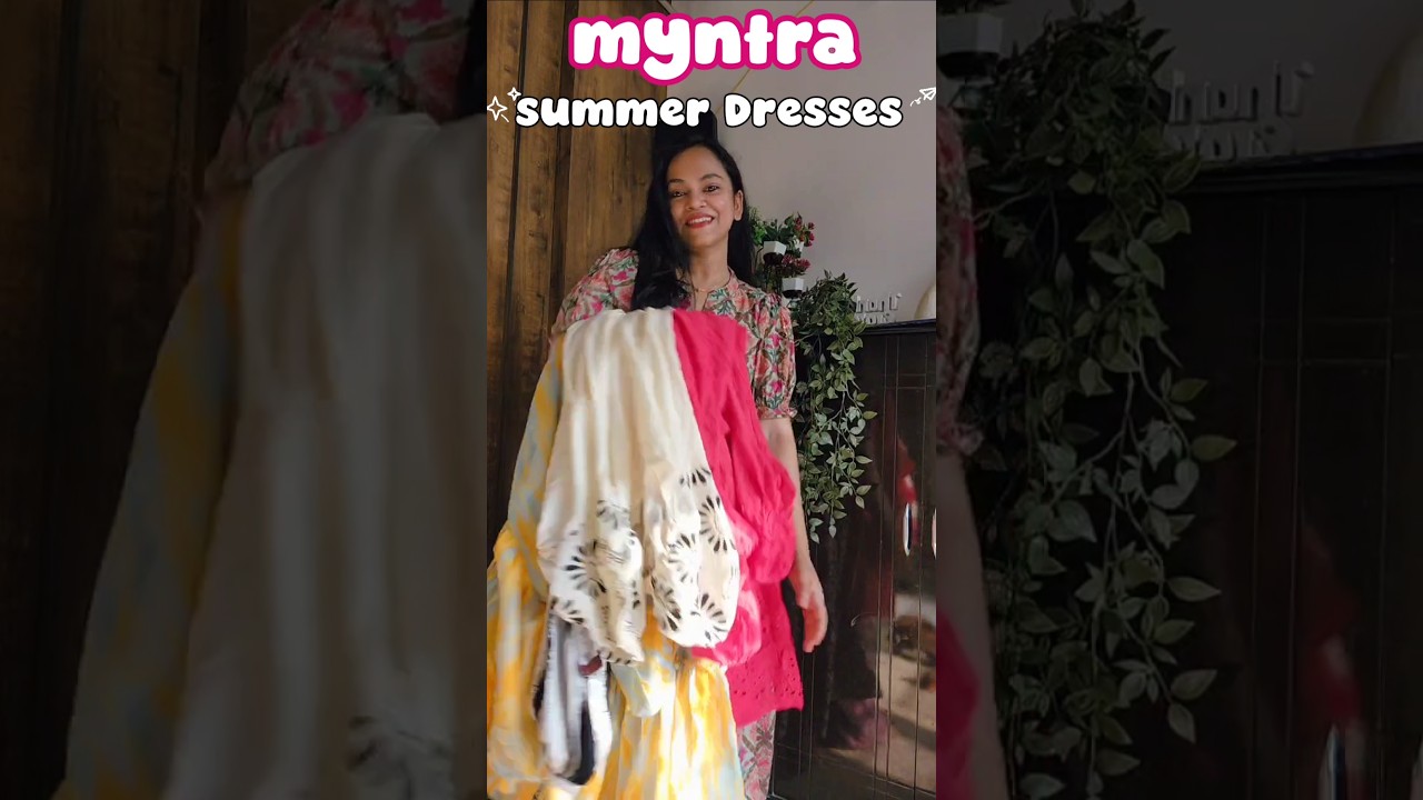 Vacation maxi dresses 🍁💞😍 Myntra dresses tryon #shortvideo #myntraeorssale