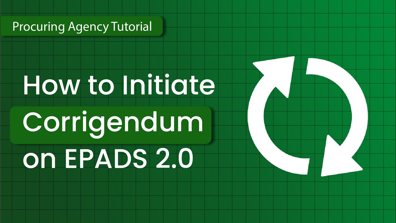 How to Initiate Corrigendum on EPADS 2.0