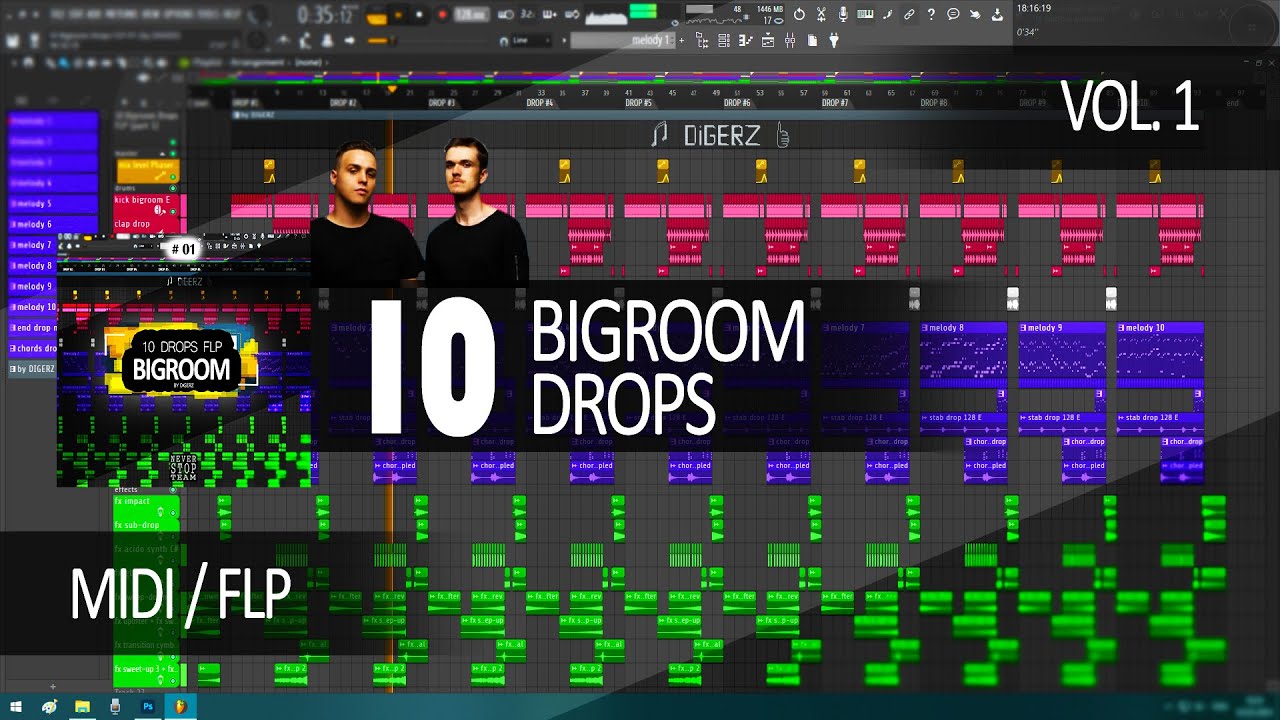🔥10 Bigroom Drop Melodies🎶 Vol. 1 SABERZ style + FLP + FREE MIDI