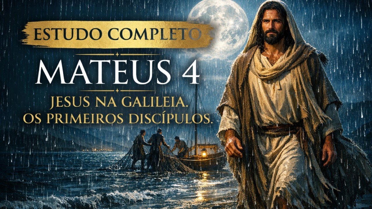 Estudo Completo Mateus 4 Jesus na Galileia os Primeiros Discipulos 👍@ProjetoQueroConhecerJesus