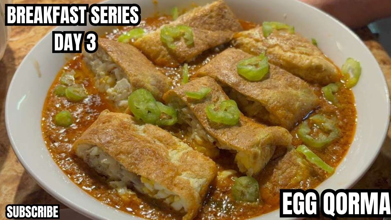 BREAKFAST SERIES DAY 3 EGG QORMA TASTY BY AMMA GUDDI KITCHRN