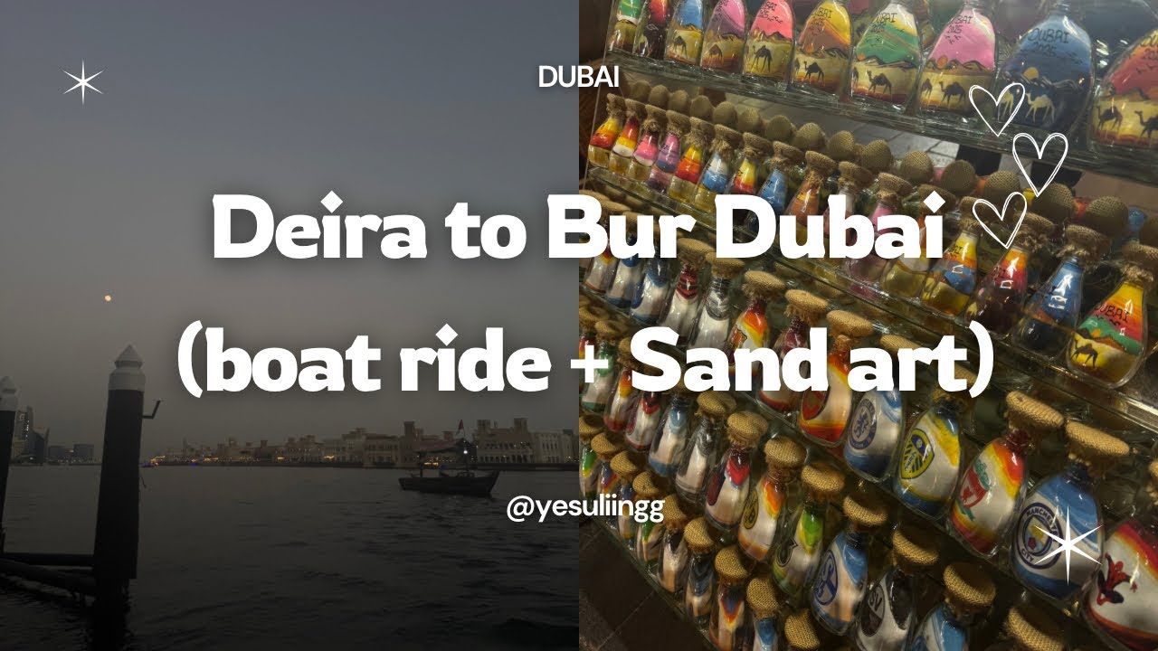 Boat Ride from Deira to Bur Dubai + Sand art🇦🇪 | #travel #pov #dubai #trending #viral #fyp #video