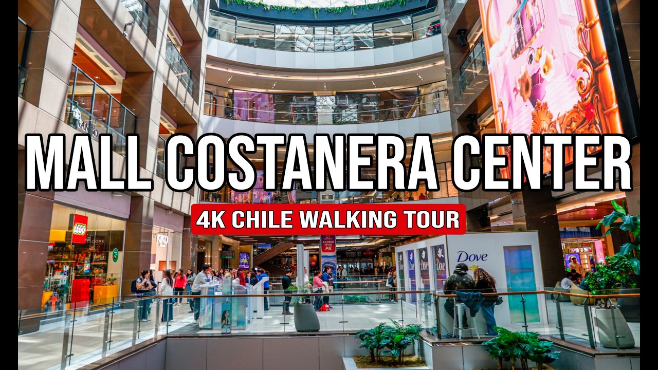 Biggest Shopping Mall in Santiago de Chile 🇨🇱 | Mall Costanera Center (4K) | Chile Walking Tour