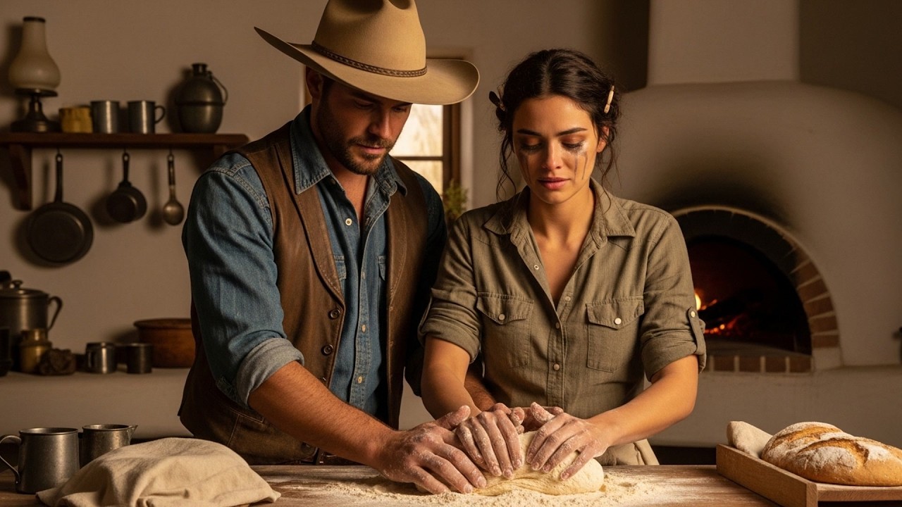 The Cowboy Found Her Baking Bread For A Funeral, He Helped Her Knead The Dough In Silence