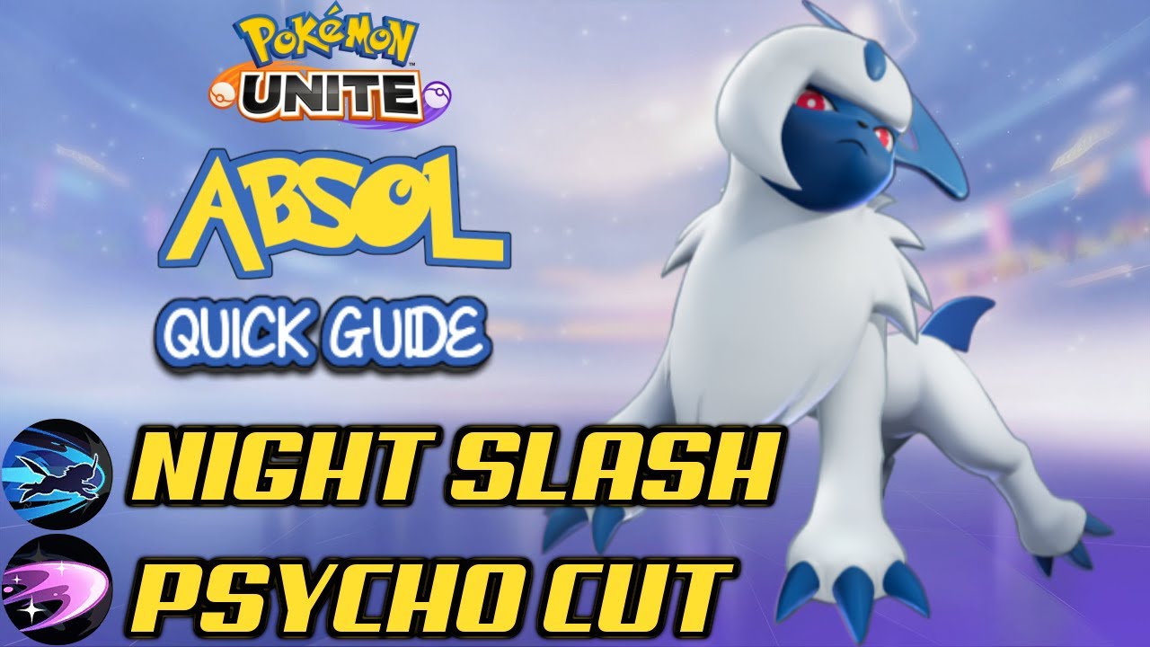 POKEMON UNITE | ABSOL QUICK GUIDE | NIGHT SLASH + PSYCHO CUT | #Shorts