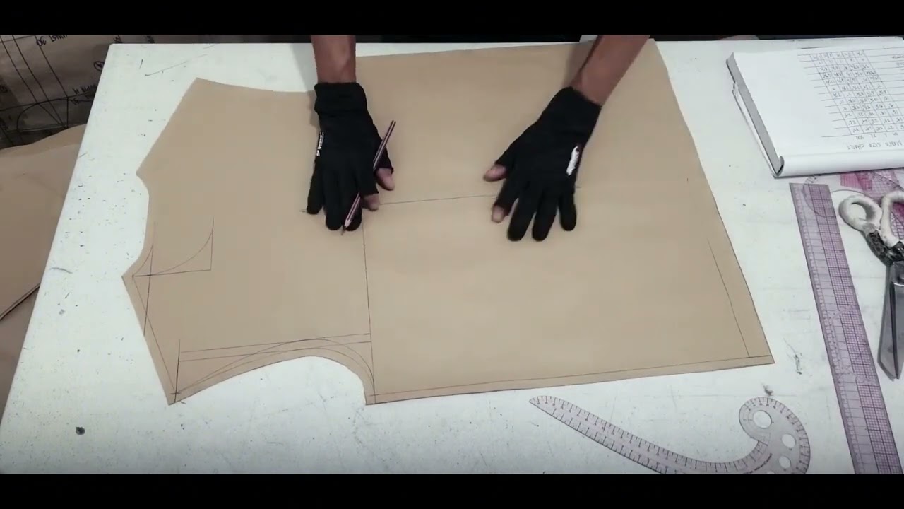 How to draft pattern making T-shirt Medium size. #patternmaking T-shirt