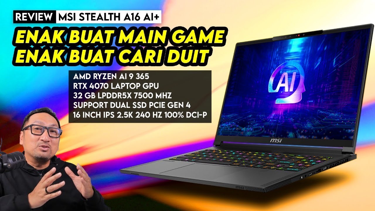 Bisa Cari Duit Pakai Laptop Gaming Kencang Ini! Review MSI Stealth A16 AI+