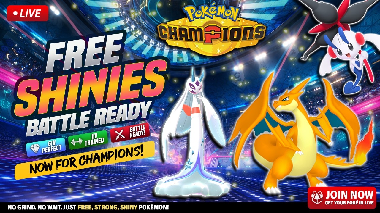 GET POKEMON CHAMPIONS SHINY BATTLE READY | FREE GIVEAWAY TRADES✨