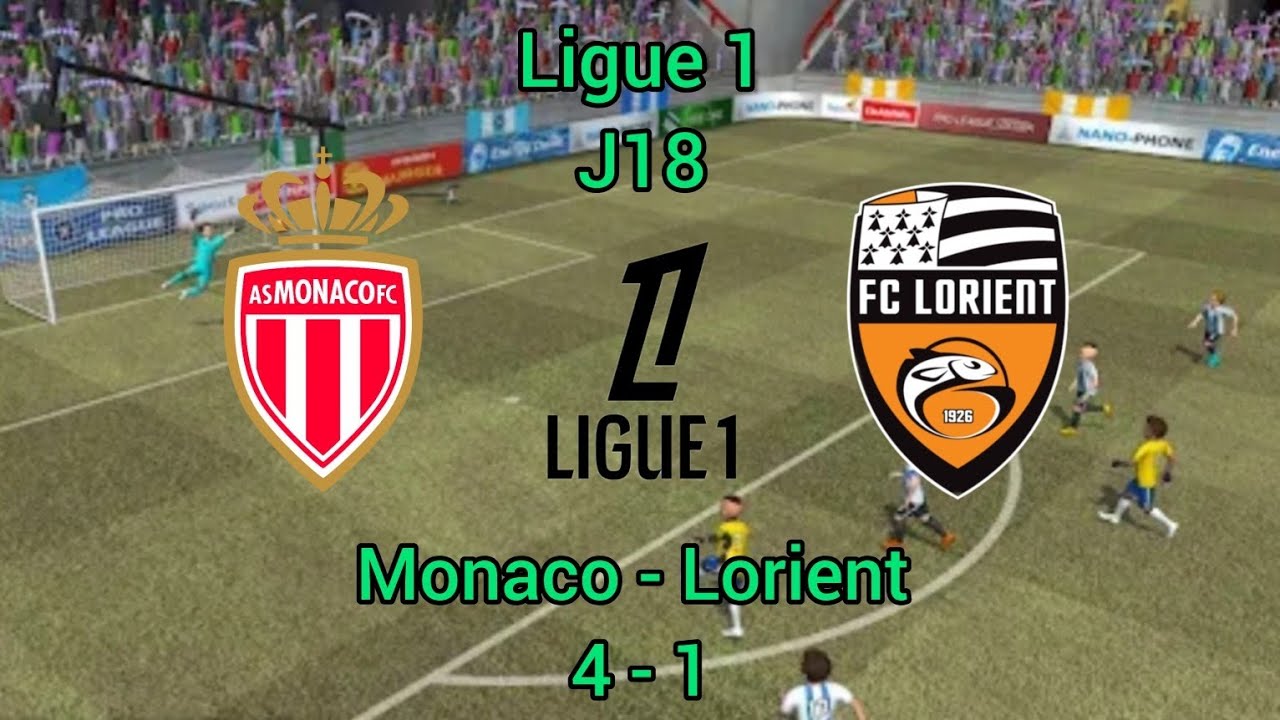 Pro League Soccer/ As Monaco - Fc Lorient/ Ligue 1 J18