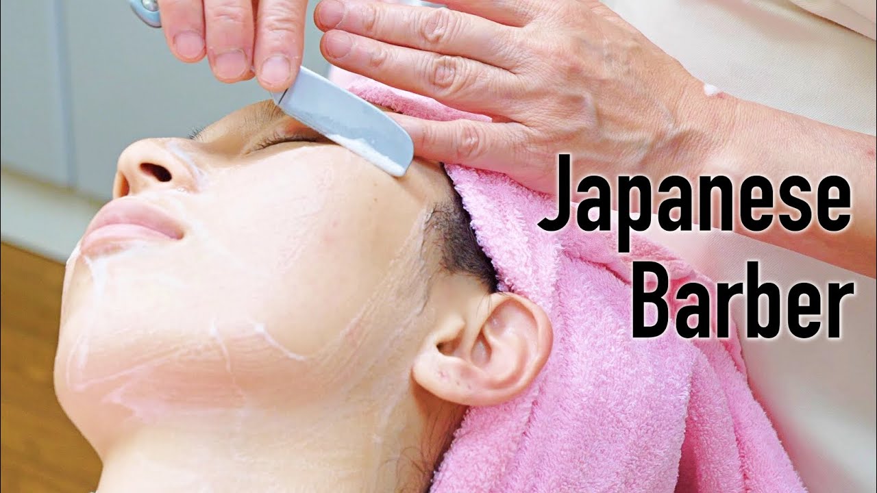 🇯🇵 Shaving A Japanese Young Woman's Face  / ASMR Shave / Straight Razor Shaving 🇯🇵
