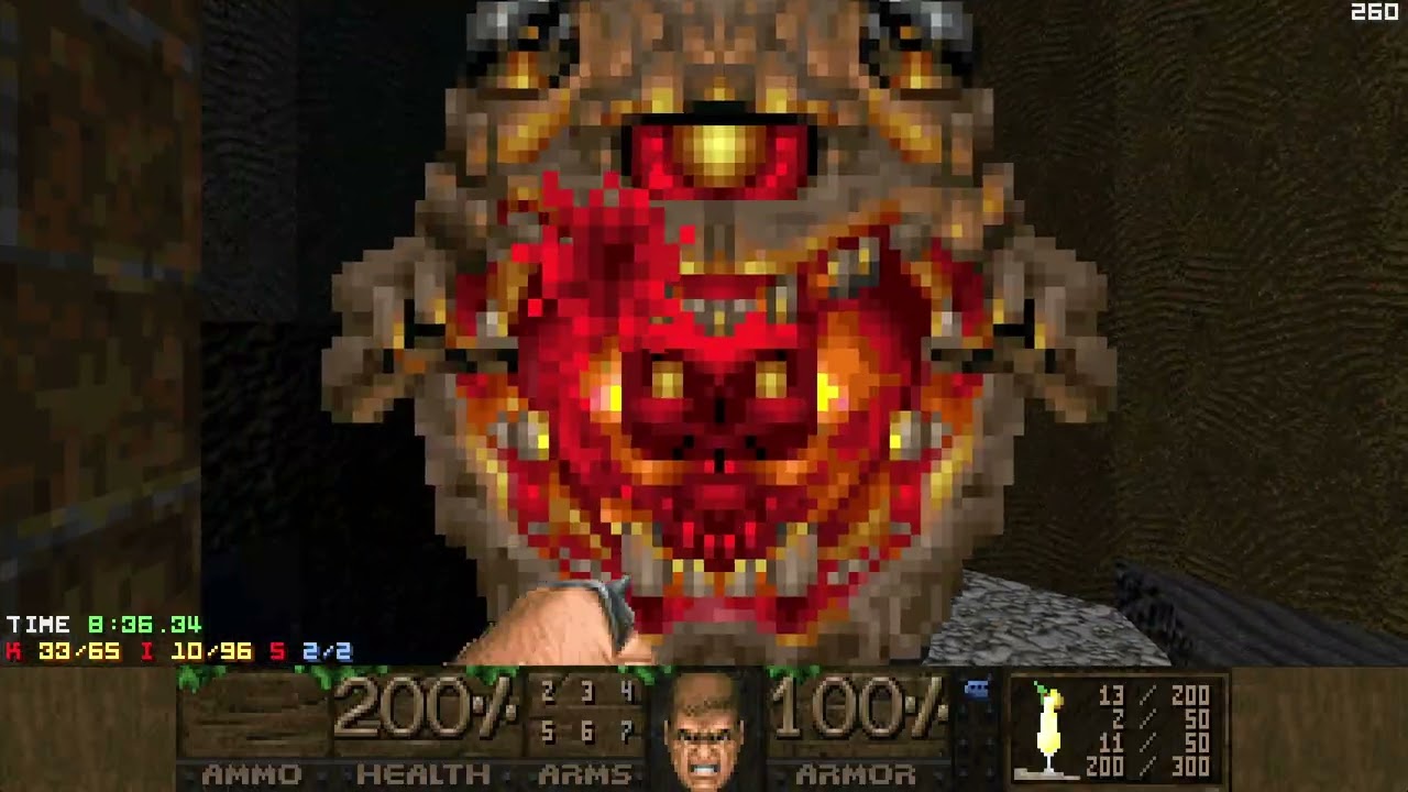 Doom 2 - Pina Colada 2 (Map 22: Lunchtime at myolden's): UV-Max (Map Author: taviow)