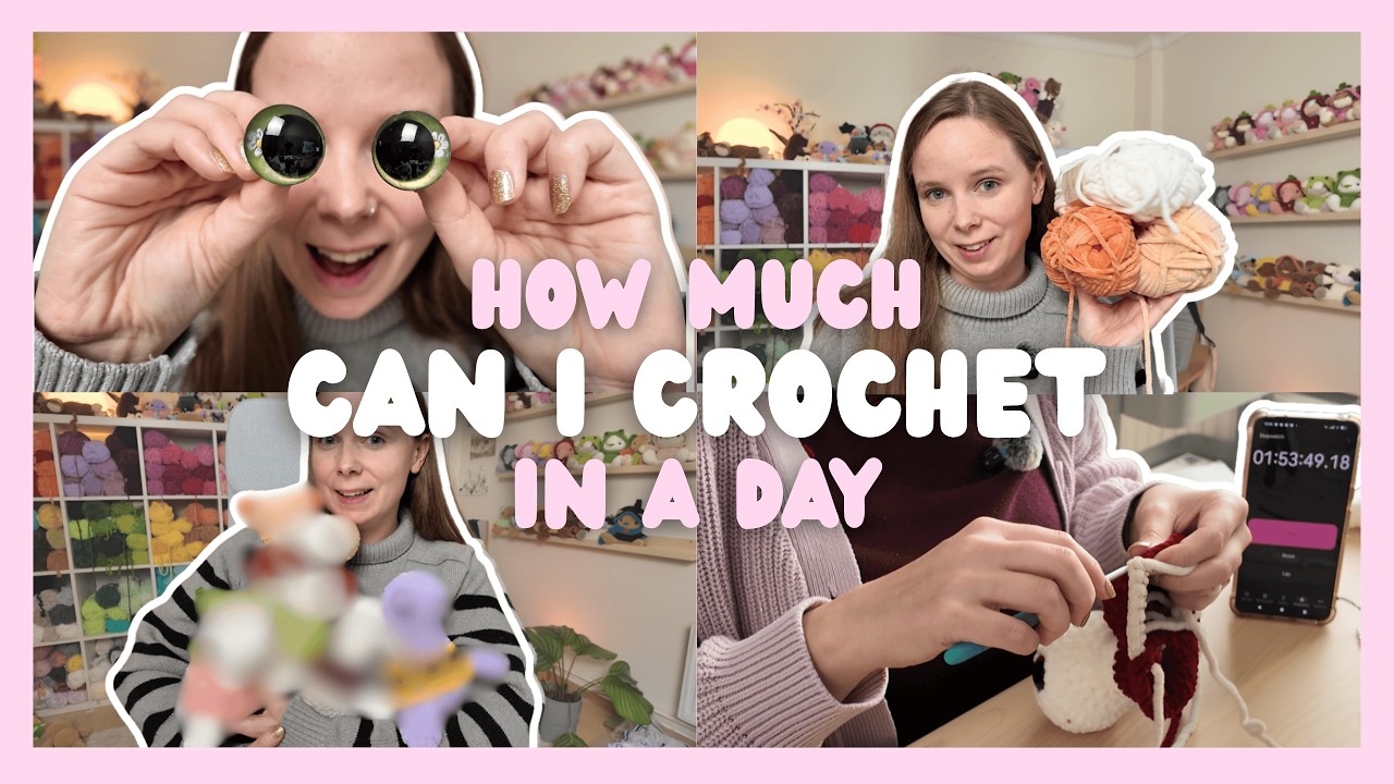 How Many Plushies Can I Crochet in a Day? | Con Prep Vlog