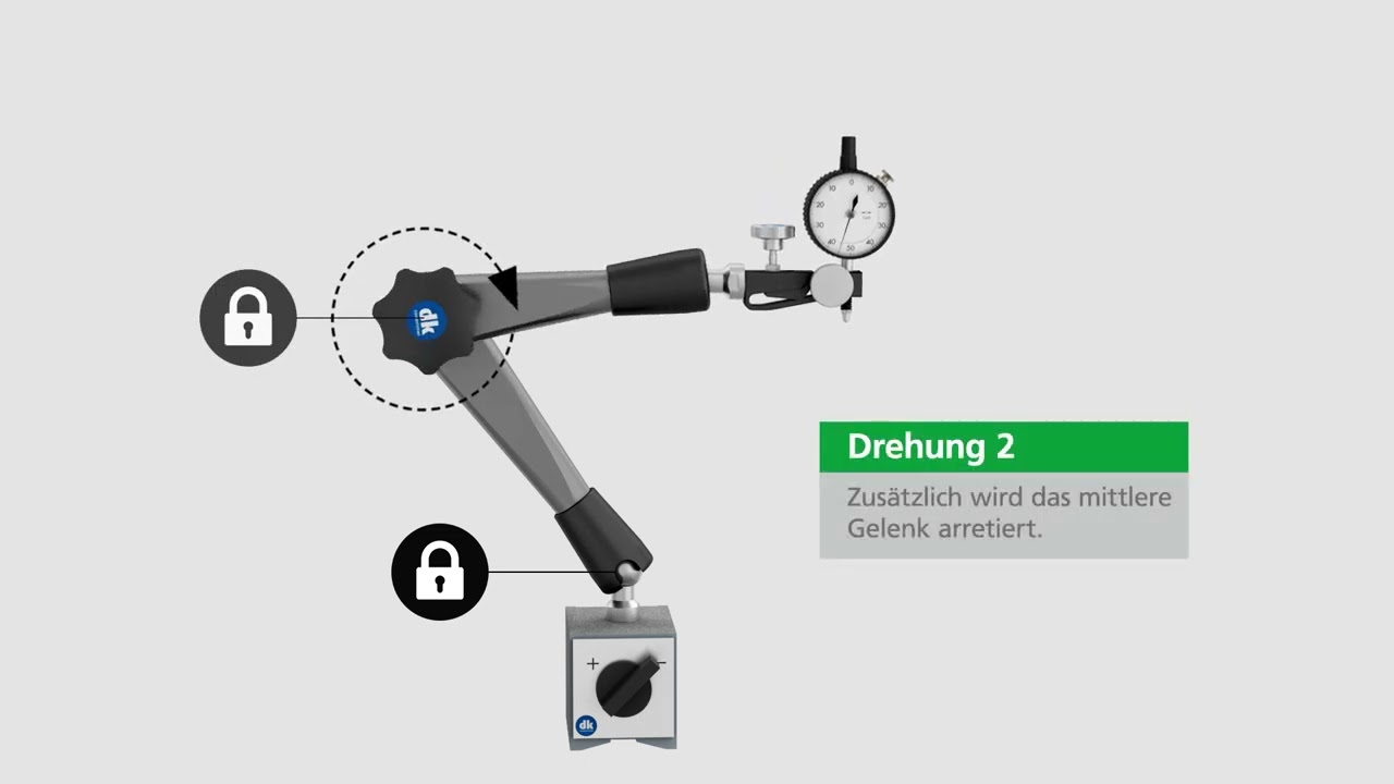 31100-10 3D-Messstativ hochfest micropr&auml;zise mit mechanischer und progressiver Klemmung von norelem