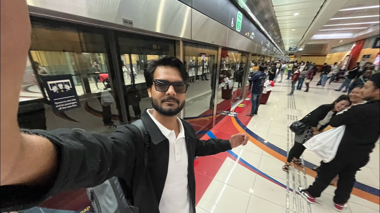 Dubai Metro Vlog | World’s Cleanest & Driverless Metro 🚇🇦🇪