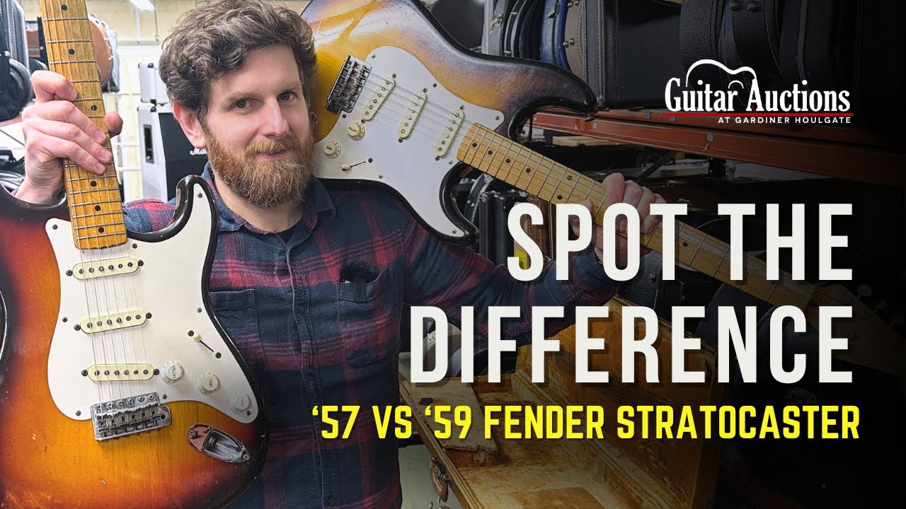 Найдите отличия | Fender Stratocaster 1957 и 1959 годов | Предварительный обзор аукциона гитар в ...