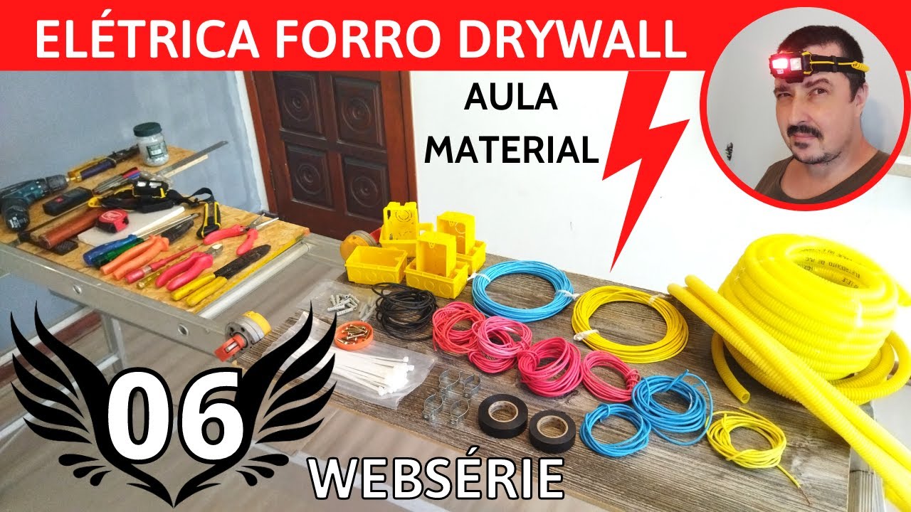 FORRO DE DRYWALL ILUMINADO AULA MATERIAL INSTALAÇÕES ELÉTRICAS