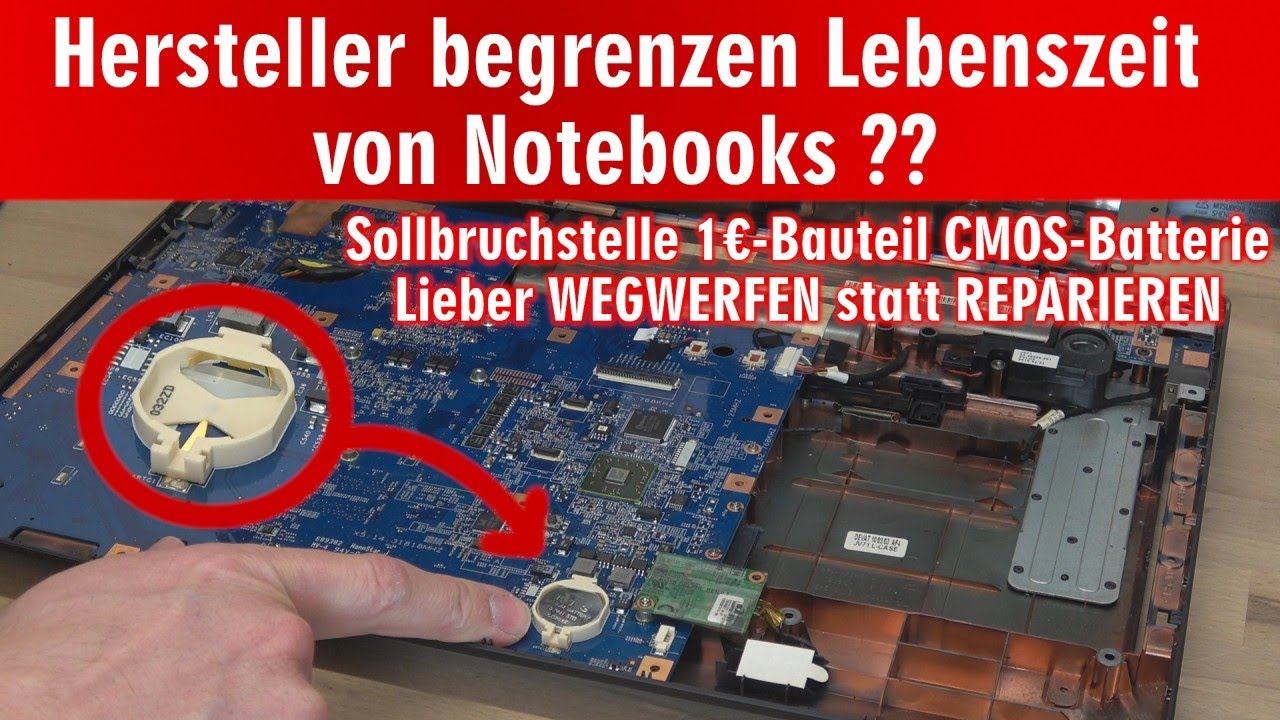 Hersteller begrenzen Lebensdauer von Notebooks ❓ versteckter Einbau von Batterien 🤔