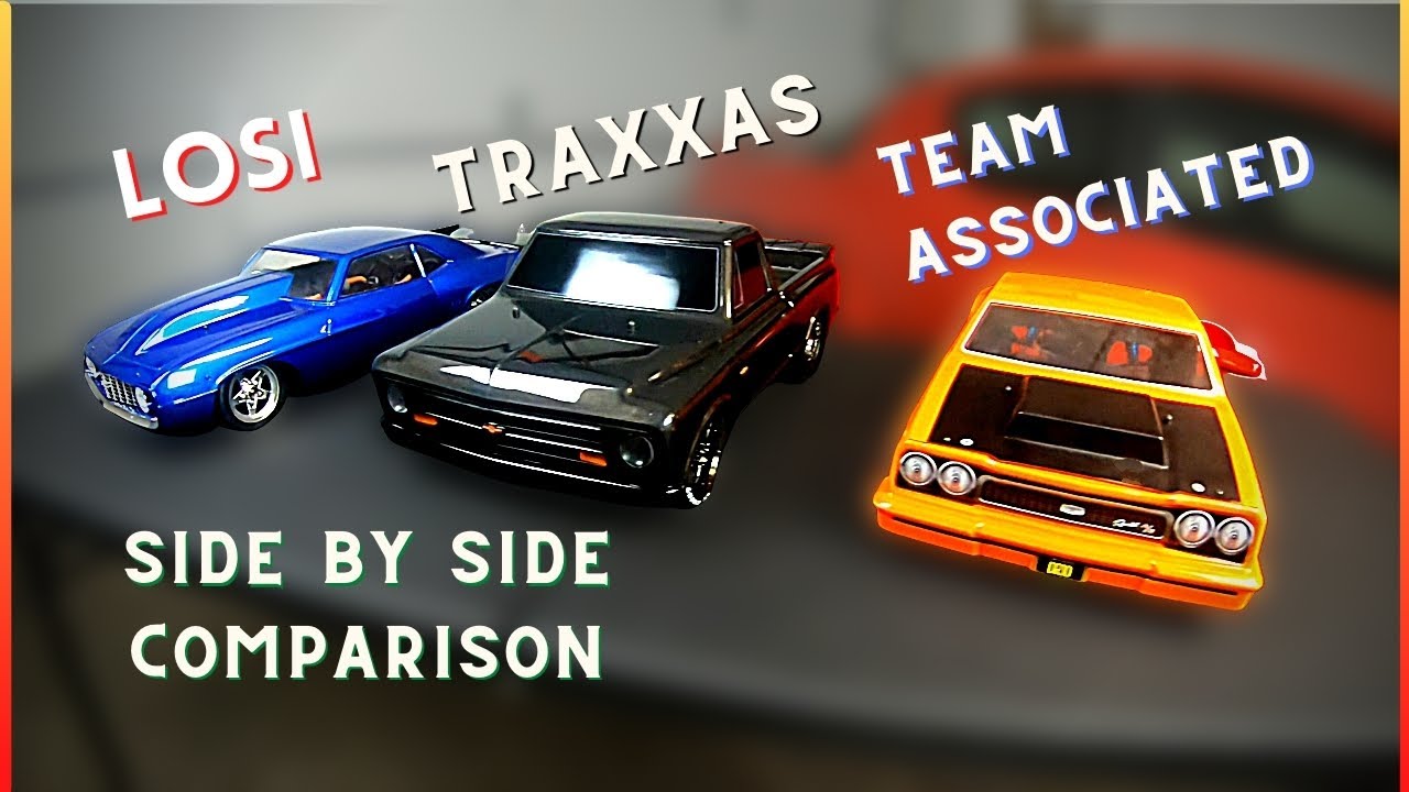 Losi 22s Camaro против Traxxas Drag Slash против Team Associated DR1 — езда бок о бок... часть 1