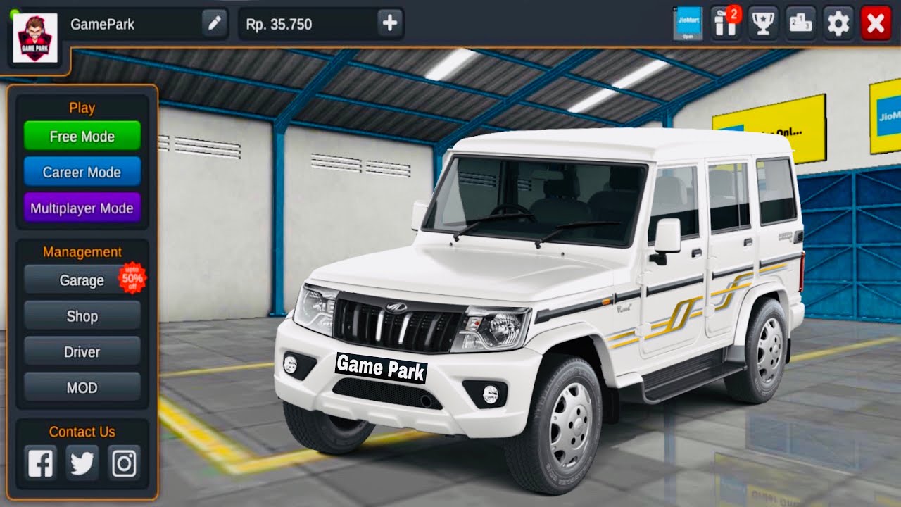 MAHINDRA BOLERO MOD - Bus Simulator Indonesia- Bussid Mod - Car Mod In Bussid Android Gameplay FHD