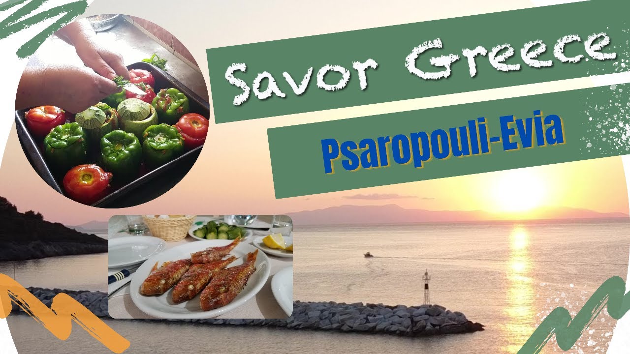 beautiful village in Evia, Psaropouli, traditional gemista cooked in wood oven and fishing S1.E1