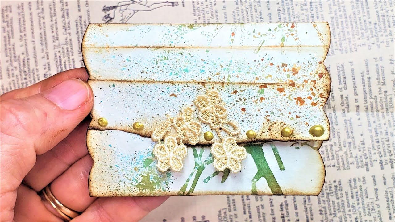 TEENY TINY CARDS & ENVELOPES! Plus INK Trick! For Junk Journals Beginner Tutorial The Paper Outpost!