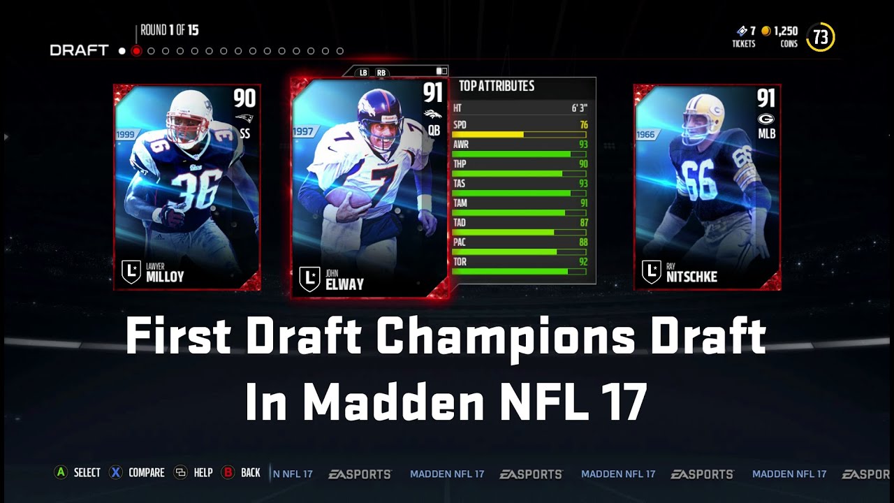 First Draft Champions Draft - Madden NFL 17