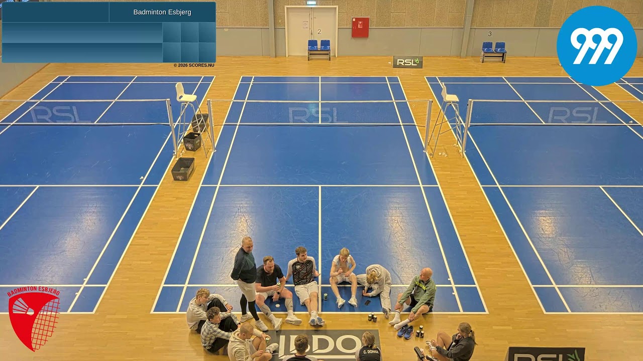 Badminton Esbjerg 3 - Næsby : Bane 2 (Danmarksserien - 2025/2026)