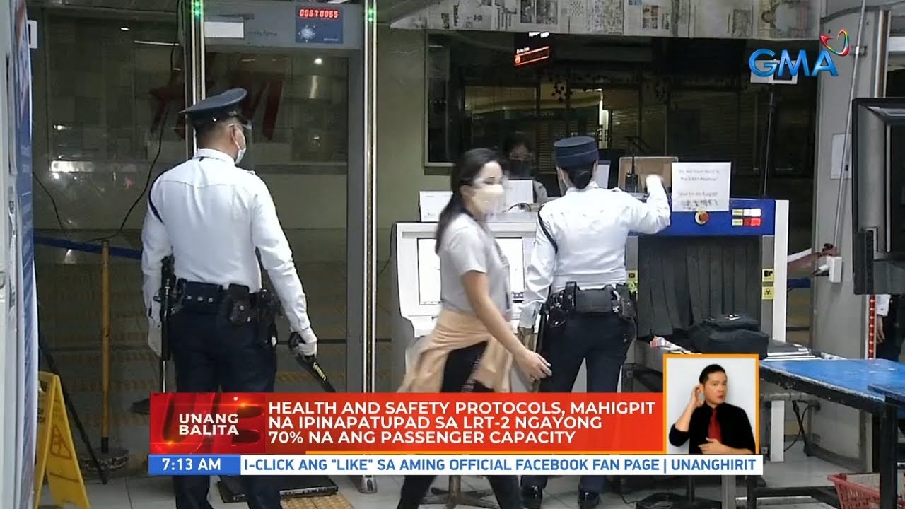 Health and safety protocols, mahigpit na ipinapatupad sa LRT-2 ngayong 70% na... | UB