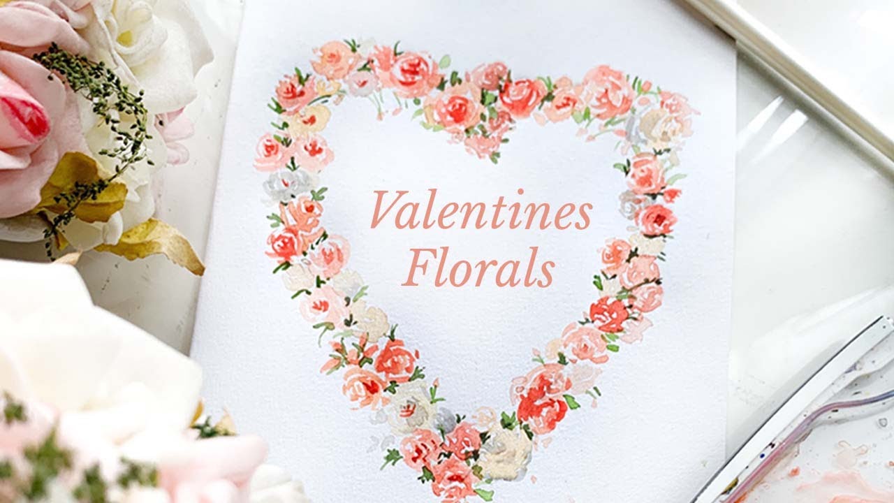 Watercolor Valentines Roses | Loose florals for beginners