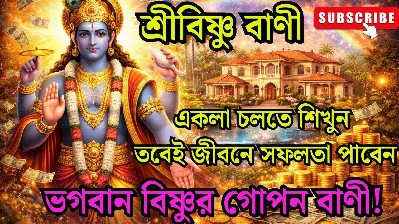 সফলতা পেতে একলা চলতে শিখুন। ভগবান শ্রী বিষ্ণুর বাণী কথা।Shrivishnu Bani /Mohavarat Updesh katha