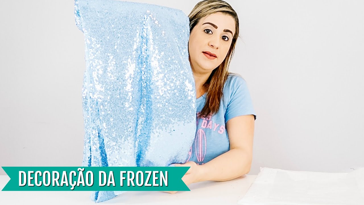 Preparativos da festa da Frozen | Painel e decoração da mesa |Parte 2