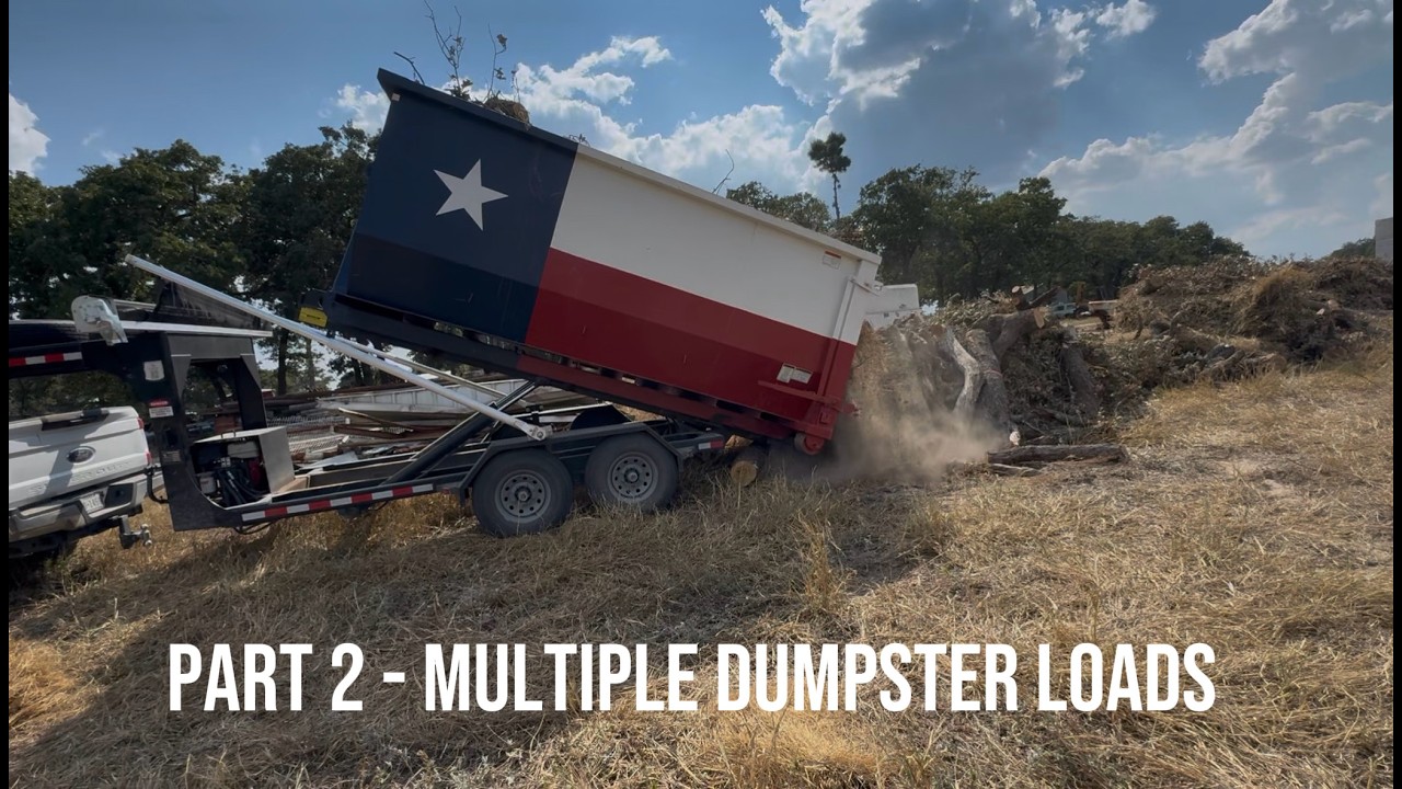 Multiple Dumpster Rentals in Elgin, TX | Tree Debris Removal Project in Action