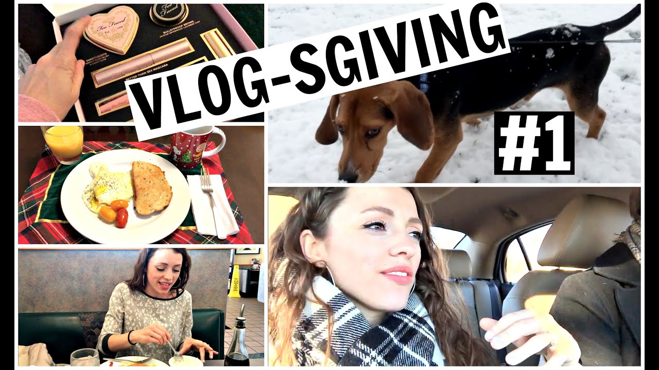 Vlog-sgiving #1 | Snow, Holiday Decor, Shopping, & Cooking!