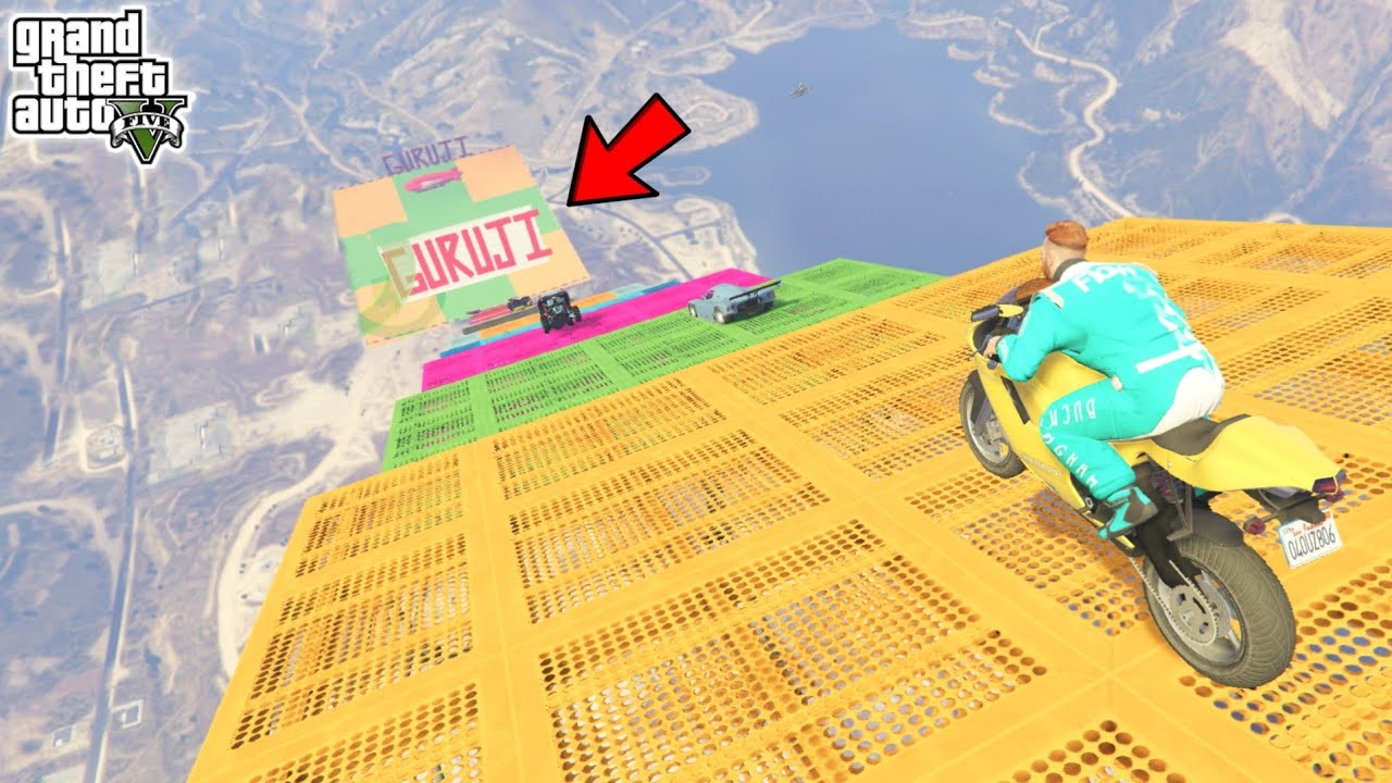 π+91.65% Impossible Mega Ramp Made For Technical Guruji in GTA 5