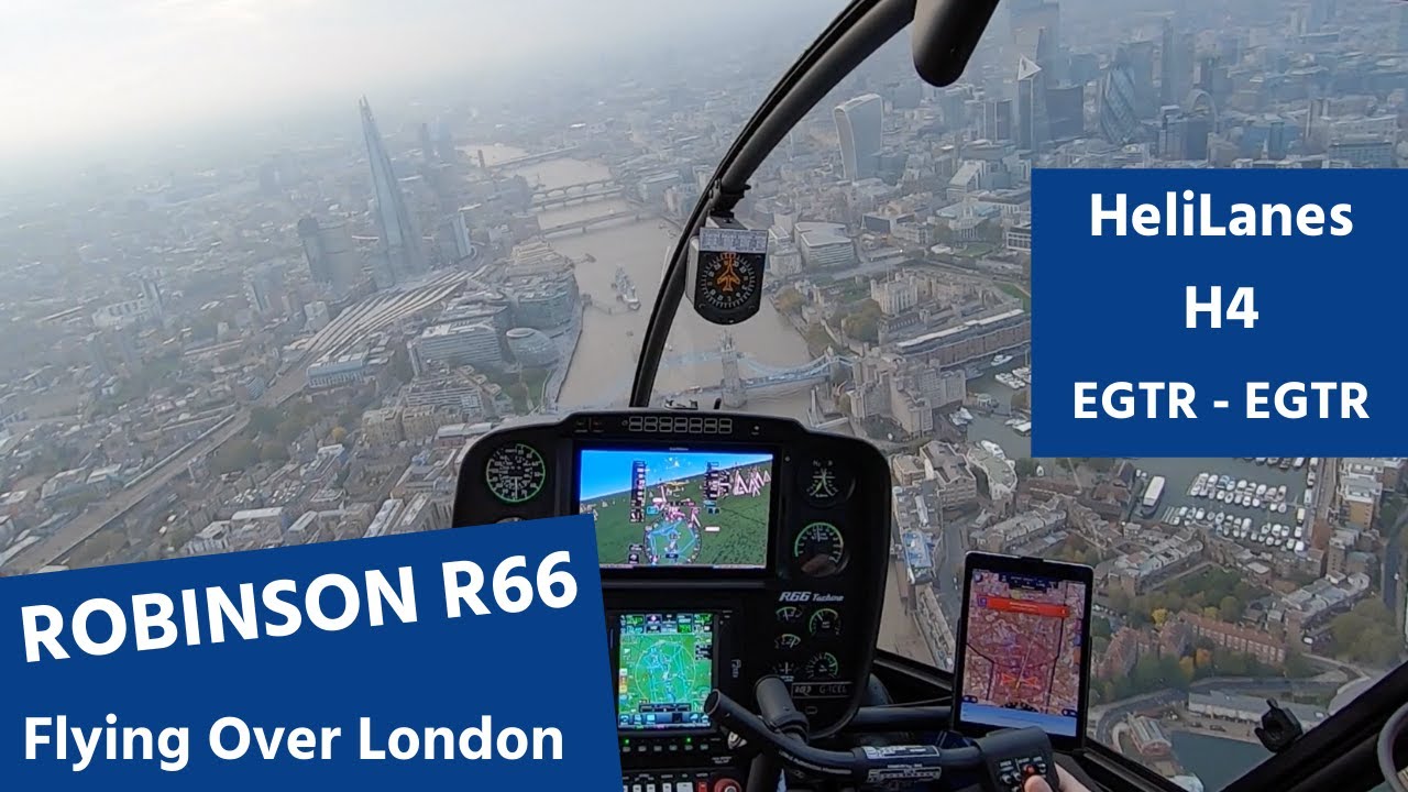Flying Over London in an R66 Helicopter
