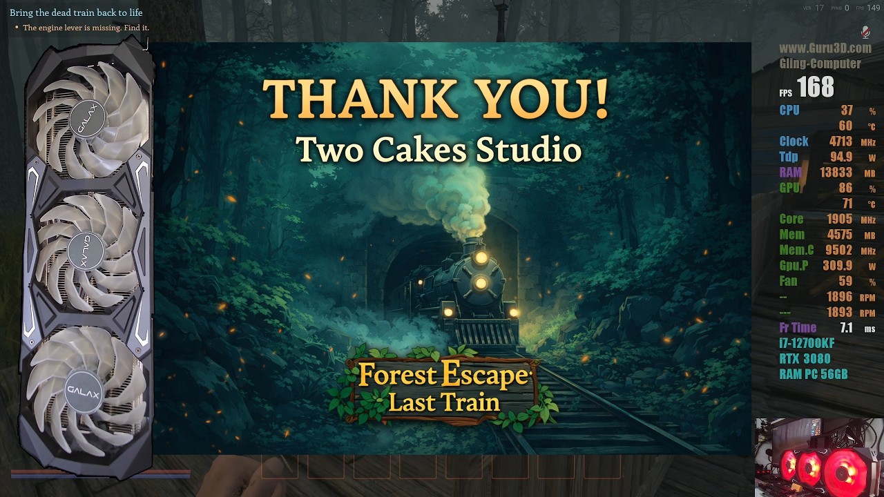 Forest Escape: Last Train | RTX 3080 GALAX SG | Performance Test