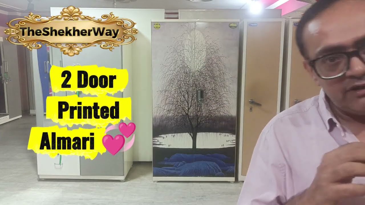 Steel Wardrobe Designs with Price | 2 Door Printed Steel Almirah Designs | Amazing Features Almari