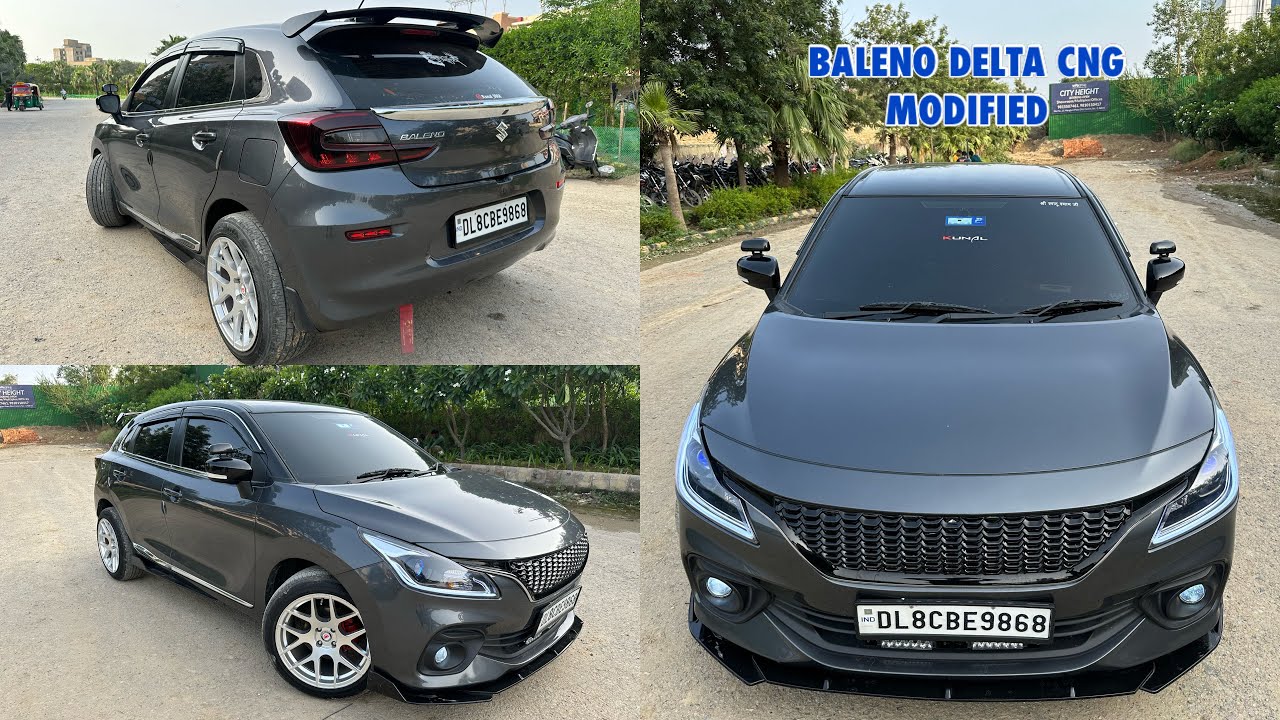 2023 Baleno delta cng modified | 17 alloys for baleno | New baleno modified headlights | modified