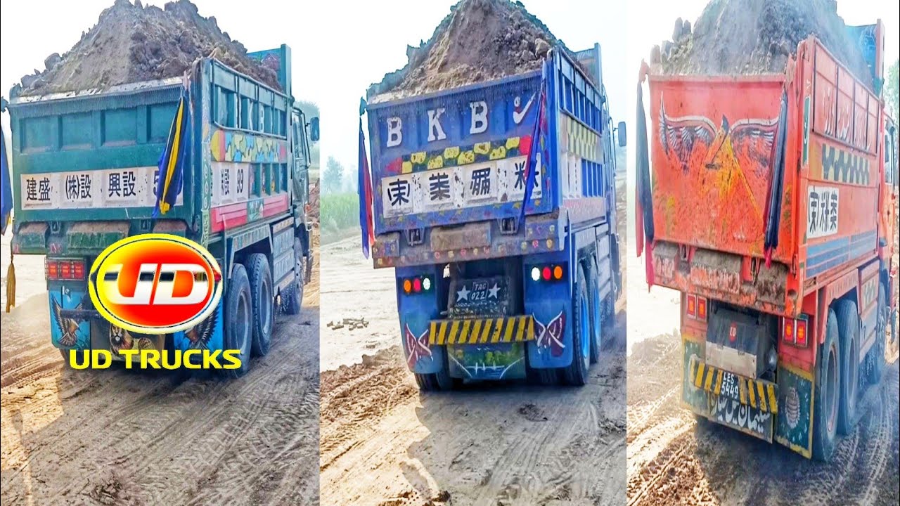 Best Japanese UD truck dumpers full load work in Pakistan 2020