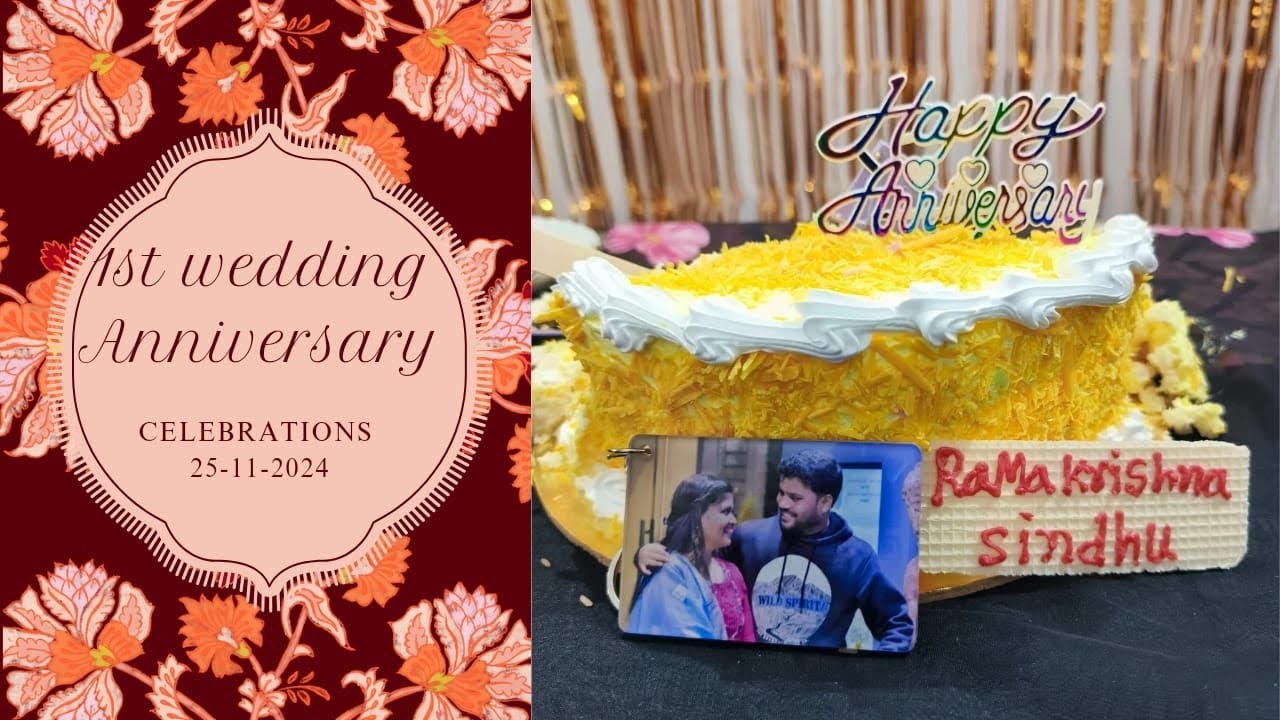 1st wedding anniversary celebrations #anniversary  #love #memorablemoments #youtubevideo #couples