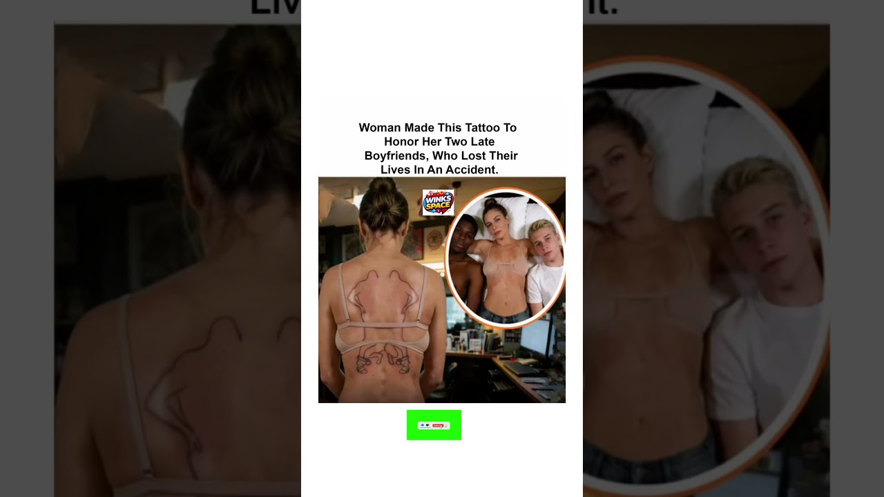 Tattoo of Love and Loss: Woman's Tribute Goes Viral 🌹#shorts #viral #news