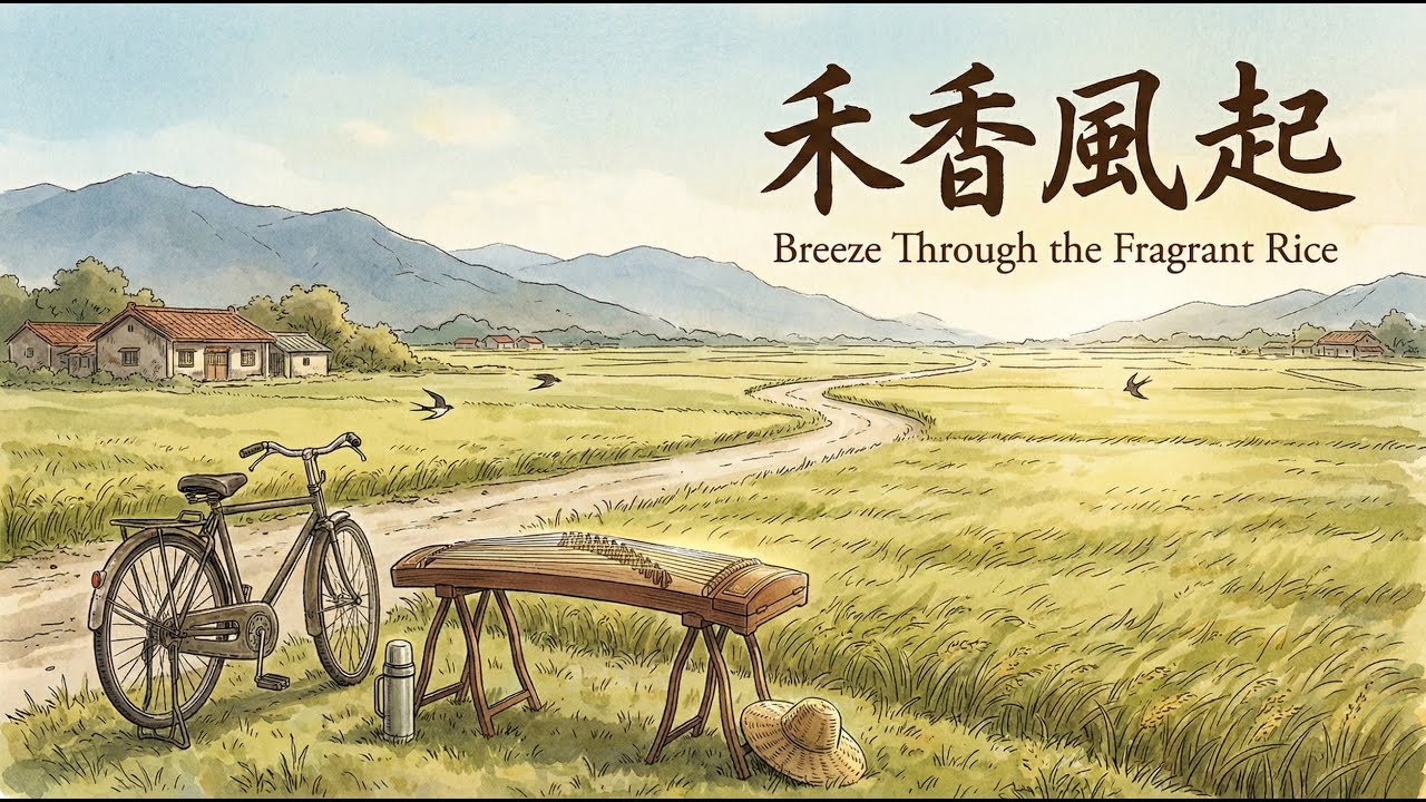1 Hour Guzheng Music 🇹🇼 一小時古箏 | 禾香風起 Rice | 懷舊 Nostalgia | Relax, Sleep, and Reading | BGM