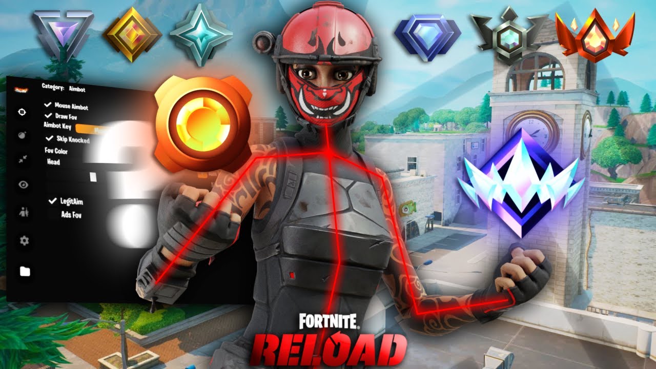 Using Fortnite Cheats To Speed run From Unranked To UNREAL In Ranked Reload Mode (Solaris Fortnite)
