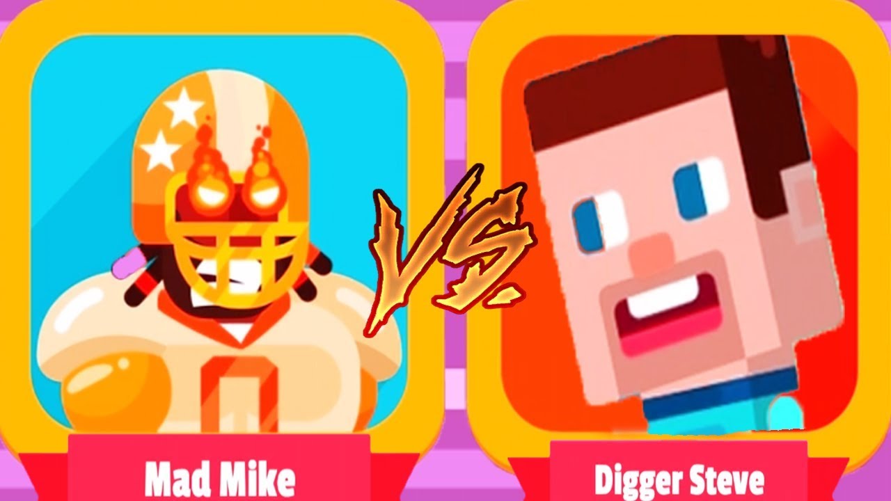 Bowmasters - Gameplay Walkthrough Part 7 - Mad Mike Full Tournaments Challenge Vs Minecraft Steve