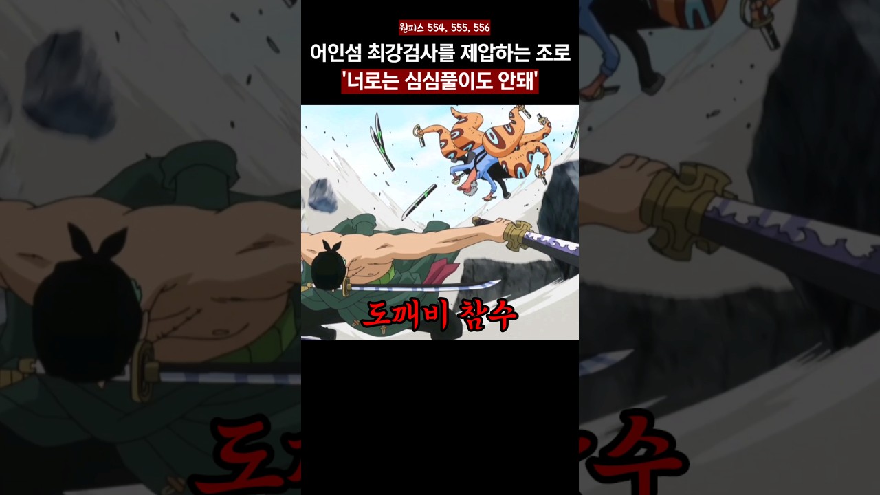 어인섬 최강검사를 일격에 제압하는 조로