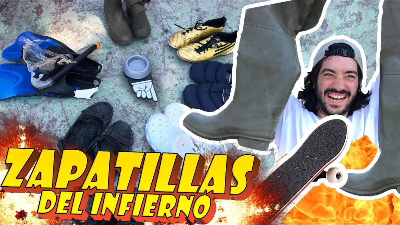 patinamos con zapatillas muy locas / ZAPAS DEL INFIERNO