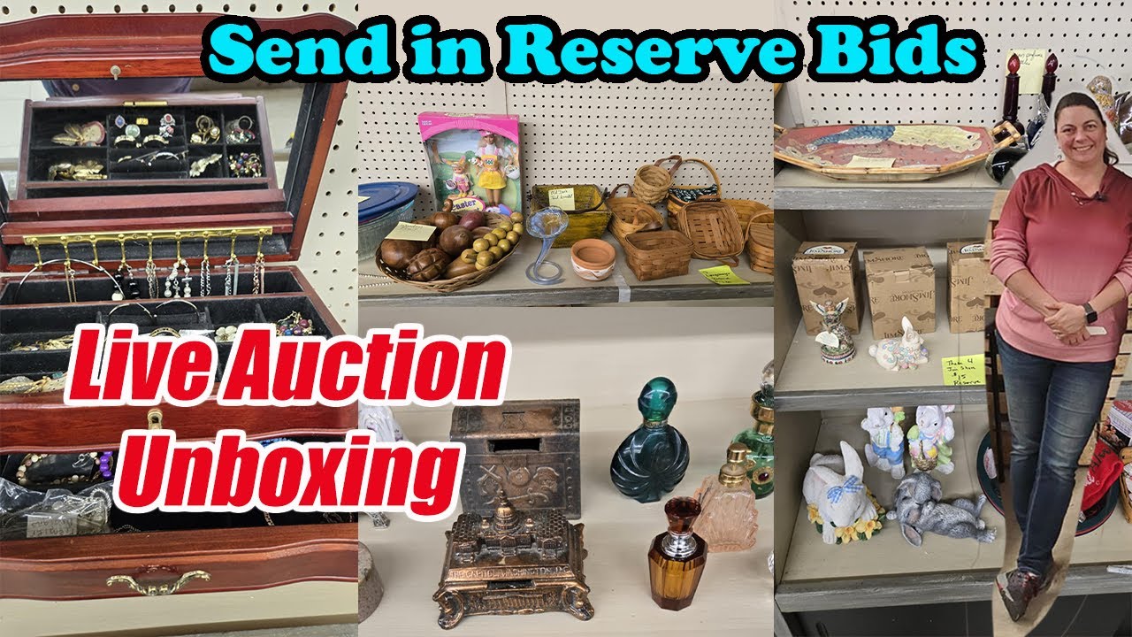 LIVE Auction Item Reveal 🔥 Vintage Décor, Jewelry, Baskets & More | Send in Reserve bids