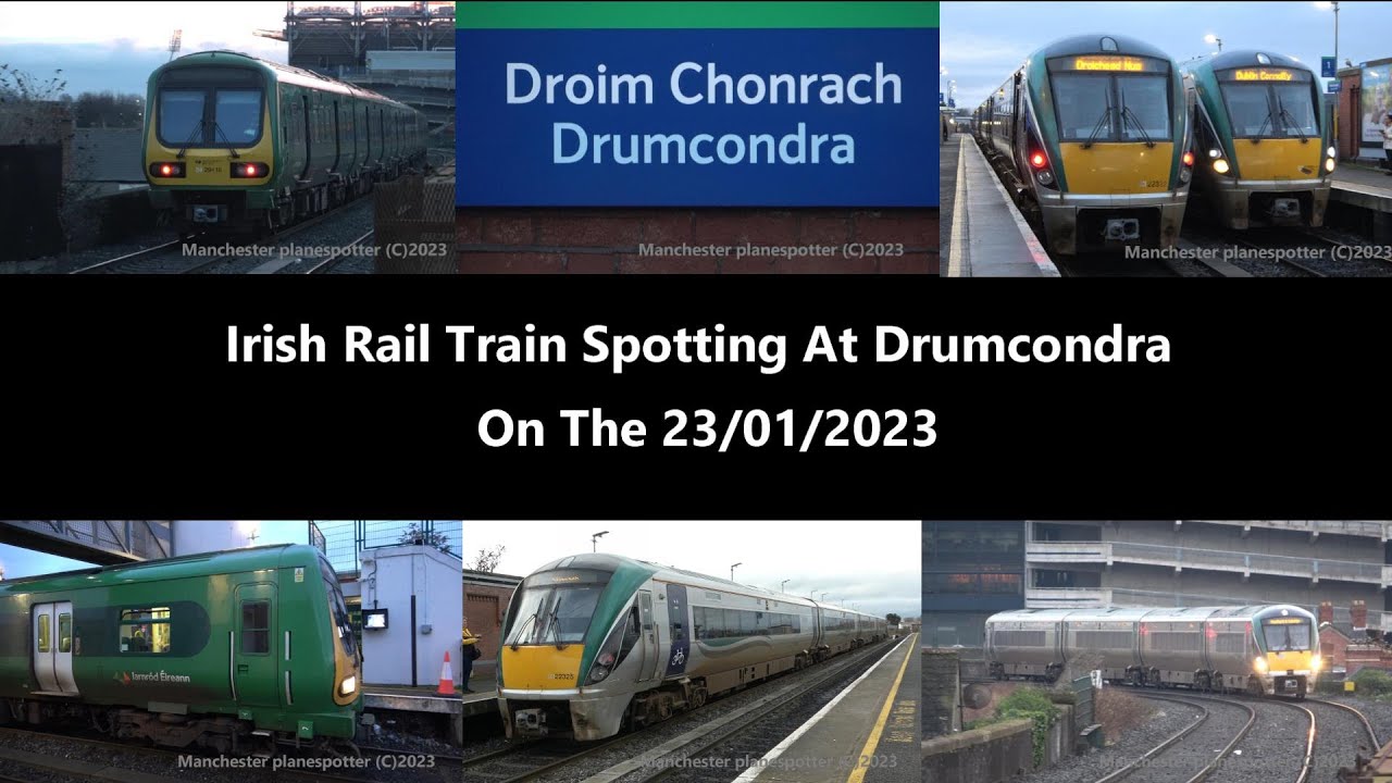 (4K) Irish Rail Train Spotting At Drumcondra Station On The 23/01/2023
