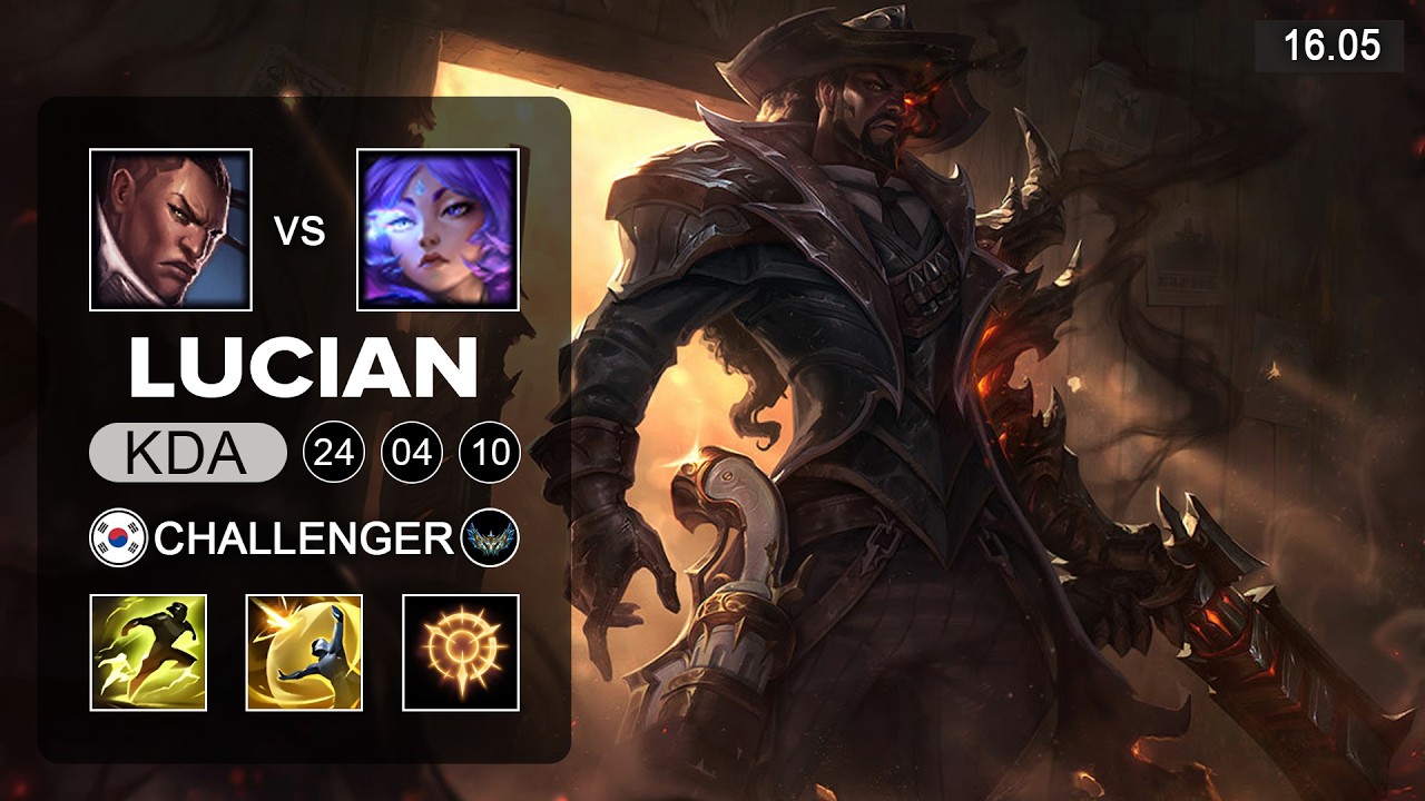 Lucian vs Yunara ADC - KR Challenger - Patch 16.05 Season 16
