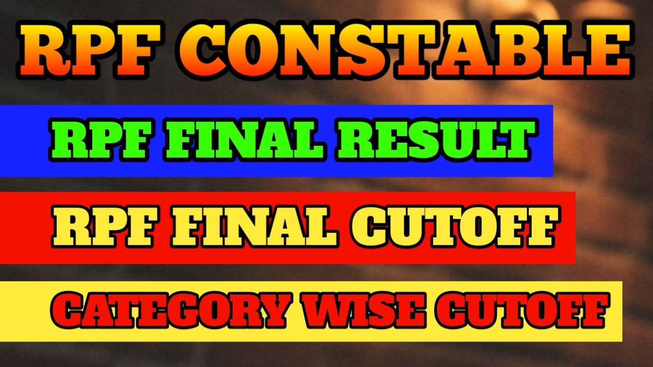 RPF CONSTABLE FINAL RESULT | RPF CONSTABLE CUTOFF | RPF CATEGORY WISE FINAL CUTOFF | GenZ Aspirant